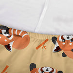 Cute Red Panda And Bamboo Pattern Print Sofa Cover