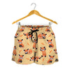 Cute Red Panda And Bamboo Pattern Print Women's Shorts