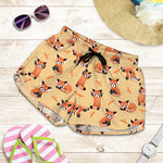 Cute Red Panda And Bamboo Pattern Print Women's Shorts