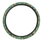 Cute Saint Patrick's Day Pattern Print Car Steering Wheel Cover