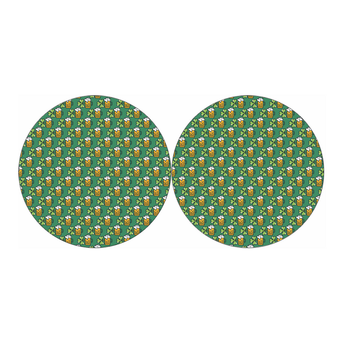 Cute Saint Patrick's Day Pattern Print Car Coasters