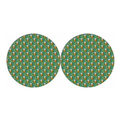 Cute Saint Patrick's Day Pattern Print Car Coasters