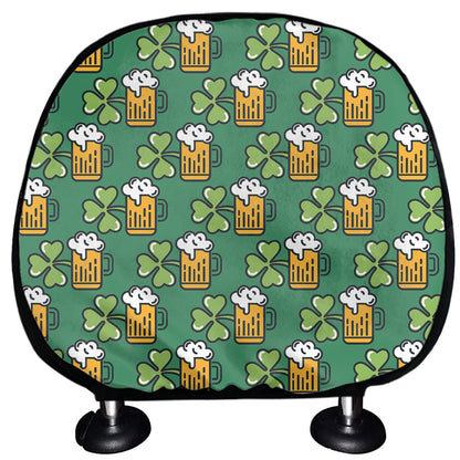 Cute Saint Patrick's Day Pattern Print Car Headrest Covers