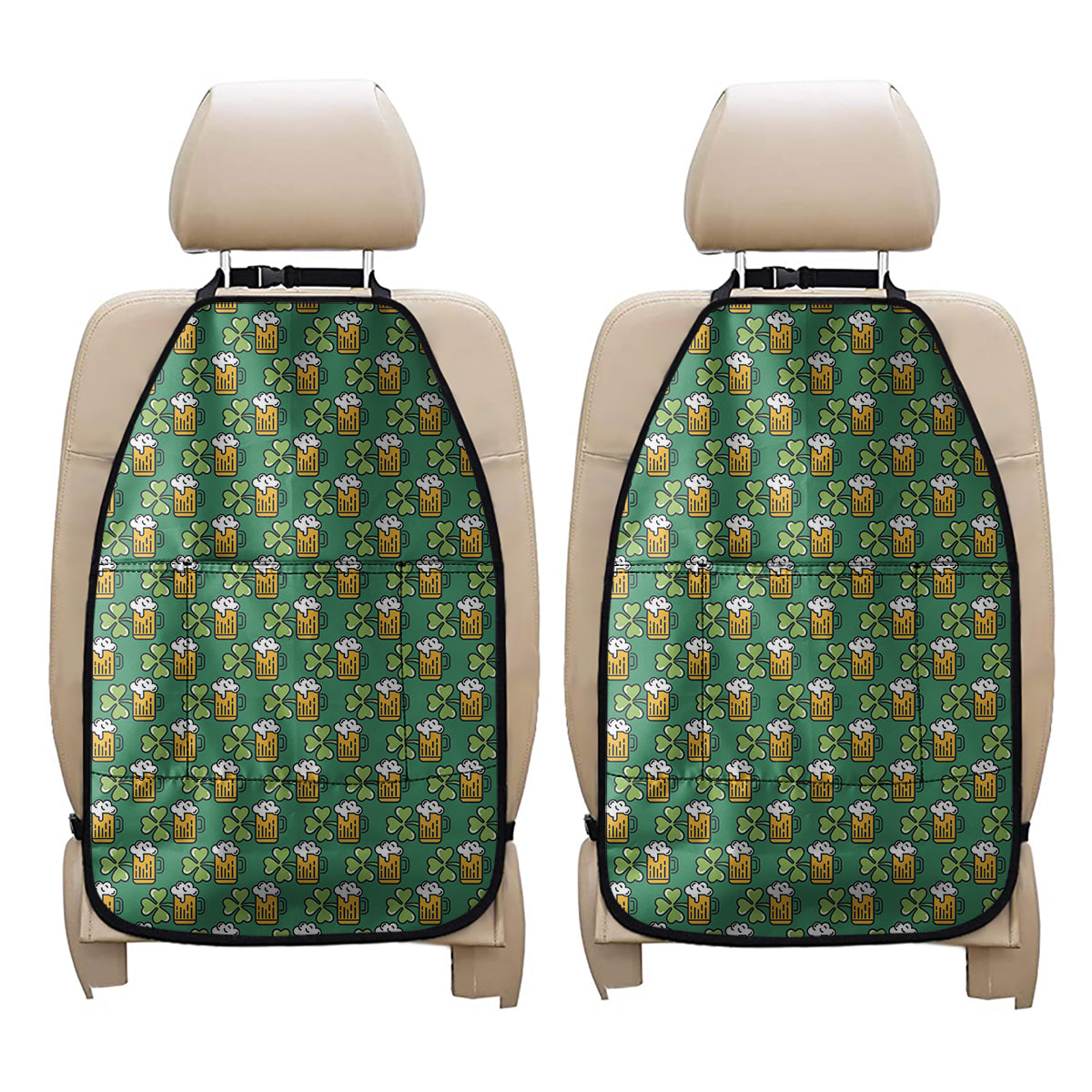 Cute Saint Patrick's Day Pattern Print Car Seat Organizers