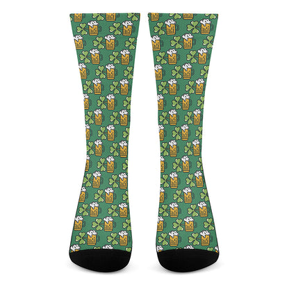 Cute Saint Patrick's Day Pattern Print Crew Socks
