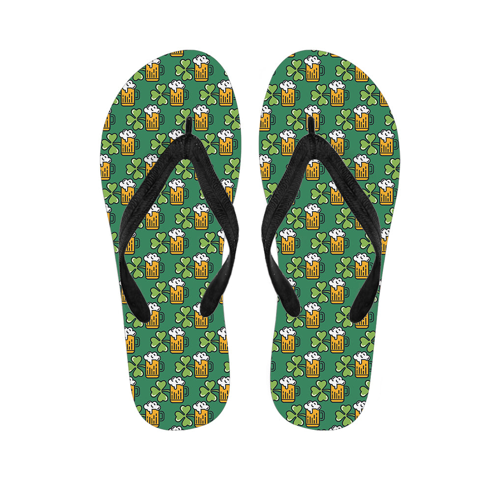 Cute Saint Patrick's Day Pattern Print Flip Flops