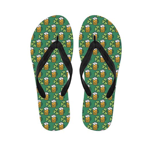 Cute Saint Patrick's Day Pattern Print Flip Flops