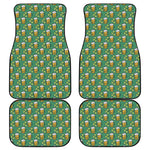 Cute Saint Patrick's Day Pattern Print Front and Back Car Floor Mats