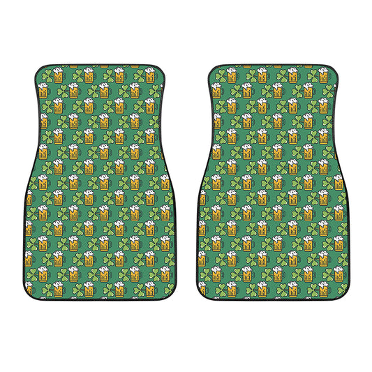 Cute Saint Patrick's Day Pattern Print Front Car Floor Mats