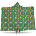Cute Saint Patrick's Day Pattern Print Hooded Blanket
