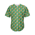Cute Saint Patrick's Day Pattern Print Men's Baseball Jersey