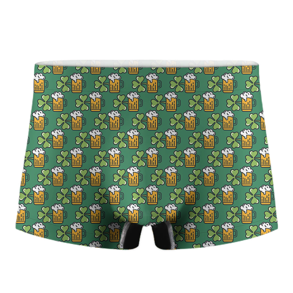 Cute Saint Patrick's Day Pattern Print Men's Boxer Briefs