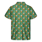 Cute Saint Patrick's Day Pattern Print Men's Short Sleeve Shirt