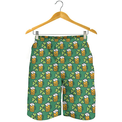 Cute Saint Patrick's Day Pattern Print Men's Shorts