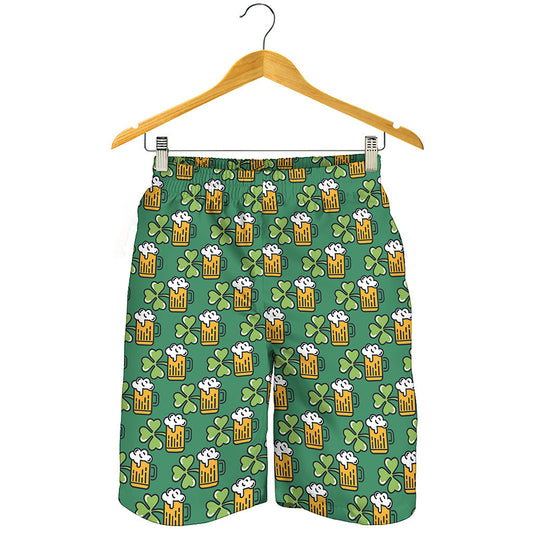 Cute Saint Patrick's Day Pattern Print Men's Shorts