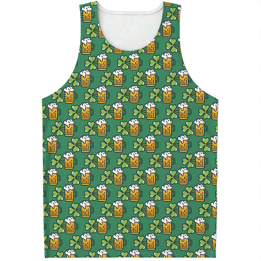 Cute Saint Patrick's Day Pattern Print Men's Tank Top