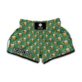 Cute Saint Patrick's Day Pattern Print Muay Thai Boxing Shorts