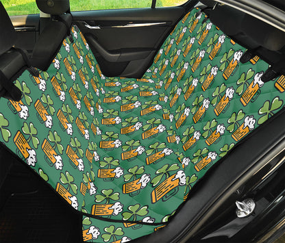 Cute Saint Patrick's Day Pattern Print Pet Car Back Seat Cover