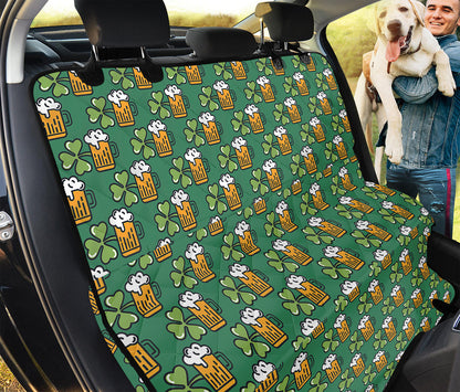 Cute Saint Patrick's Day Pattern Print Pet Car Back Seat Cover