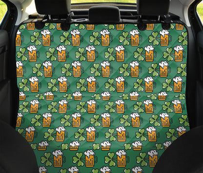 Cute Saint Patrick's Day Pattern Print Pet Car Back Seat Cover