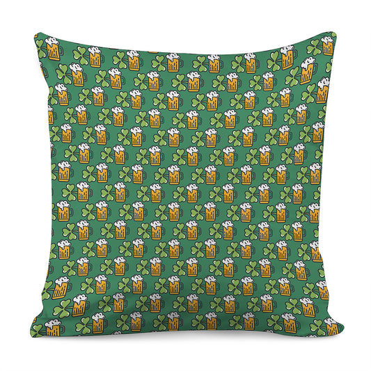 Cute Saint Patrick's Day Pattern Print Pillow Cover