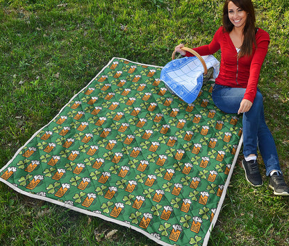 Cute Saint Patrick's Day Pattern Print Quilt