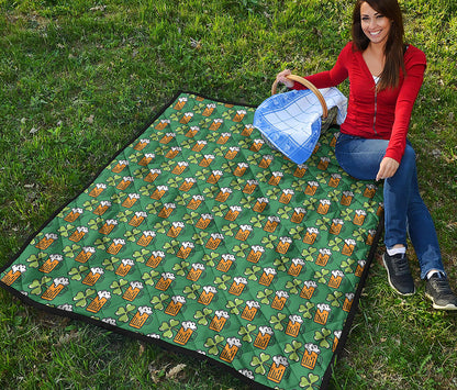Cute Saint Patrick's Day Pattern Print Quilt