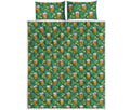 Cute Saint Patrick's Day Pattern Print Quilt Bed Set