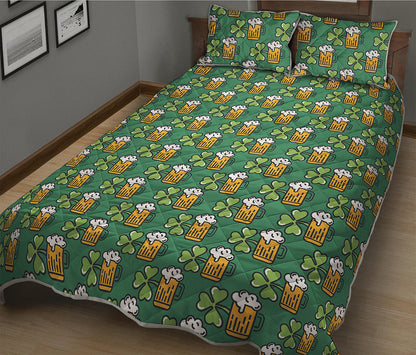 Cute Saint Patrick's Day Pattern Print Quilt Bed Set
