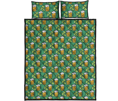 Cute Saint Patrick's Day Pattern Print Quilt Bed Set