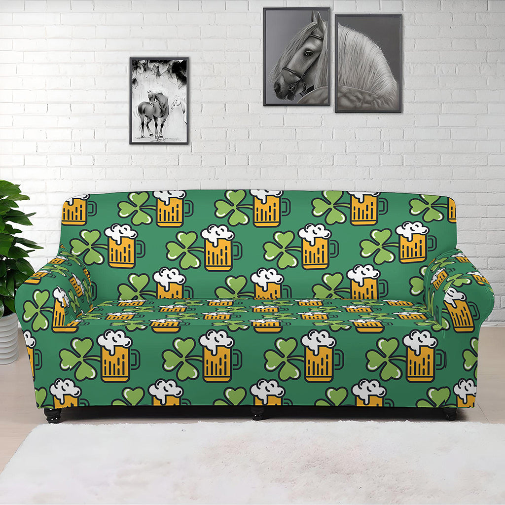 Cute Saint Patrick's Day Pattern Print Sofa Cover