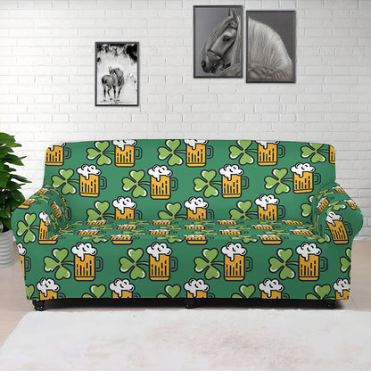 Cute Saint Patrick's Day Pattern Print Sofa Cover