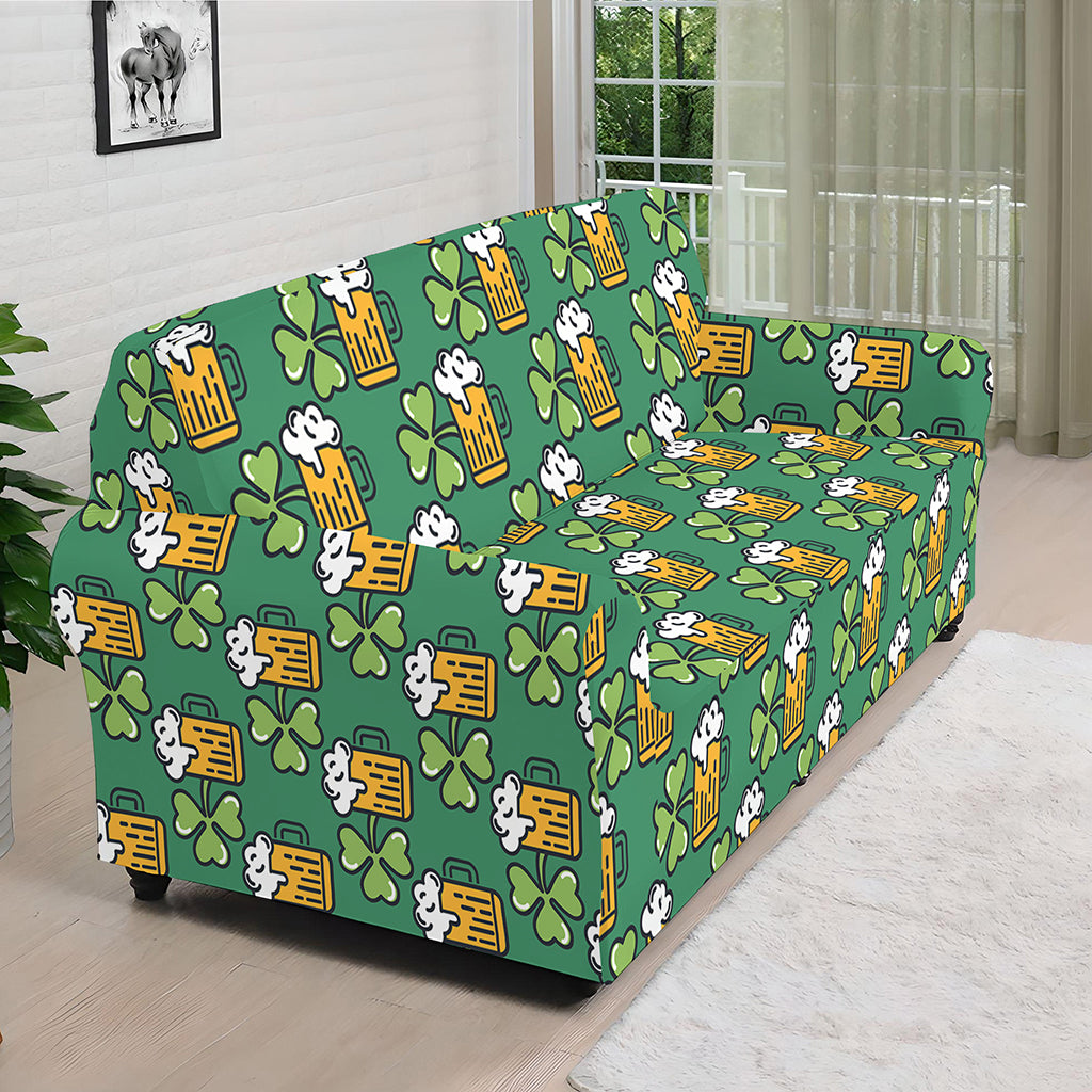 Cute Saint Patrick's Day Pattern Print Sofa Cover
