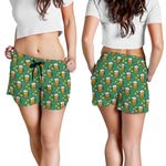 Cute Saint Patrick's Day Pattern Print Women's Shorts