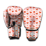Cute Santa Claus Pattern Print Boxing Gloves