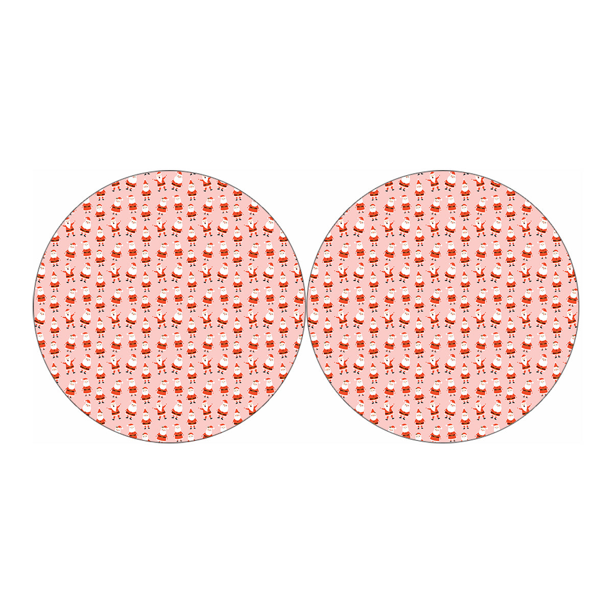 Cute Santa Claus Pattern Print Car Coasters