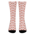 Cute Santa Claus Pattern Print Crew Socks