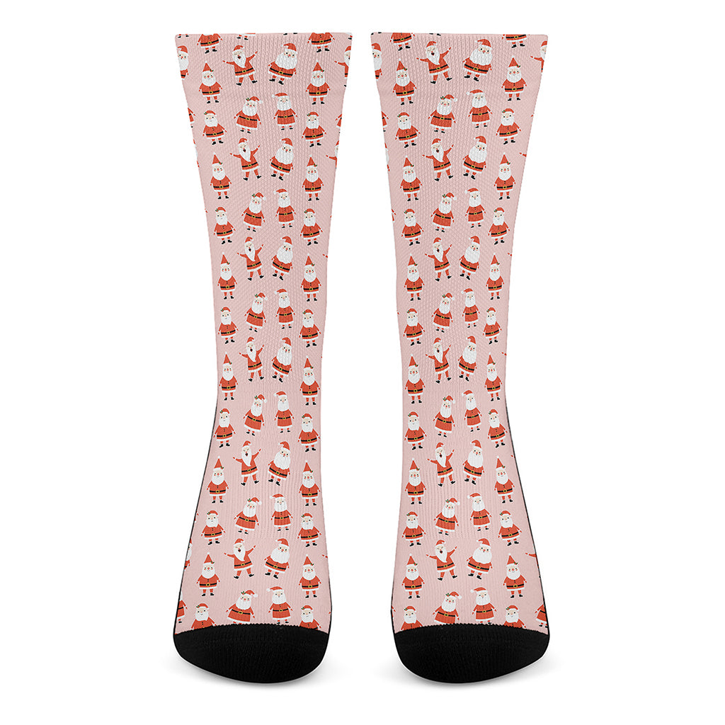 Cute Santa Claus Pattern Print Crew Socks