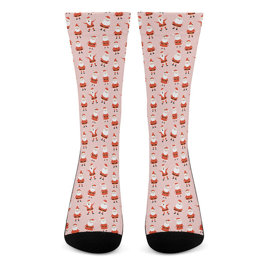 Cute Santa Claus Pattern Print Crew Socks