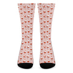 Cute Santa Claus Pattern Print Crew Socks
