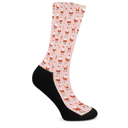 Cute Santa Claus Pattern Print Crew Socks