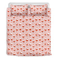 Cute Santa Claus Pattern Print Duvet Cover Bedding Set