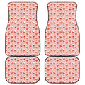 Cute Santa Claus Pattern Print Front and Back Car Floor Mats