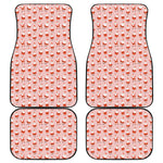 Cute Santa Claus Pattern Print Front and Back Car Floor Mats