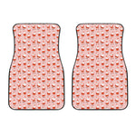 Cute Santa Claus Pattern Print Front Car Floor Mats