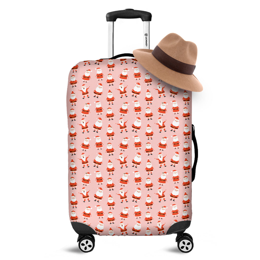 Cute Santa Claus Pattern Print Luggage Cover