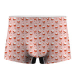 Cute Santa Claus Pattern Print Men's Boxer Briefs