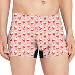 Cute Santa Claus Pattern Print Men's Boxer Briefs