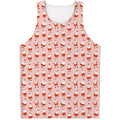 Cute Santa Claus Pattern Print Men's Tank Top