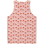 Cute Santa Claus Pattern Print Men's Tank Top